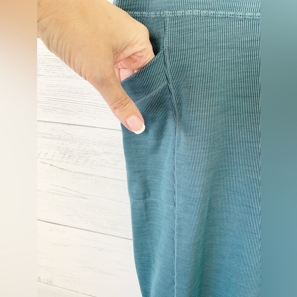 Prana Becksa 7/8 Legging Bluefin Ribbed High Rise Pockets 1X - Picture 5 of 10